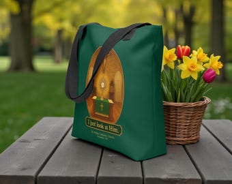 Adoration Tote – Catholic Bag for Holy Hour Journals and Prayer Essentials