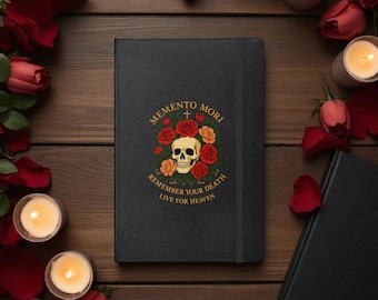 Notitieboek Memento Mori – Katholiek dagboek Live for Heaven met vak voor gebedskaarten