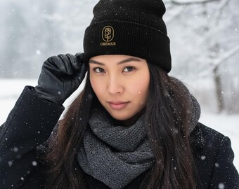 Christian Beanie – Embroidered Oremus Catholic Winter Hat