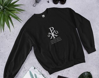 Chi Rho Sweatshirt – Alpha Omega Unisex Christian Crewneck