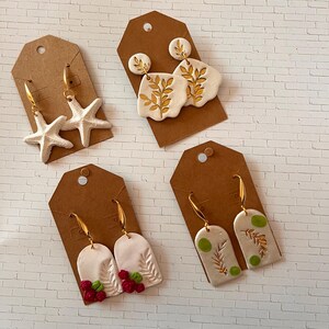 Pendientes, arcilla polimérica, colgantes, joyas, regalos, hecho a mano