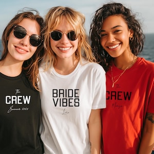 Bride Vibes T-Shirt – Fun Bachelorette Shirt for Bride, Wedding Party Tee,  Bride To Be Engagement Top, Bridal Shower Gift, Soft Cotton Fit