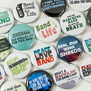 Band Buttons - Marching Band Bundle - Size One Inch