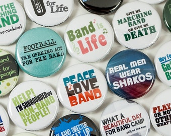Band Buttons - Marching Band Bundle - Size One Inch
