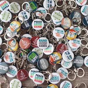 Marching Band Keychains for Your Whole Band | 1.25&quot; Size | Marching Band Music Gifts