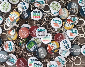 Marching Band Keychains for Your Whole Band | 1.25" Size | Marching Band Music Gifts