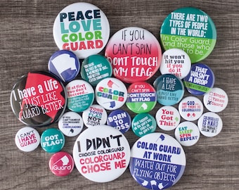Colorguard Buttons - Multi Size Set of 28 Marching Band Colorguard Buttons