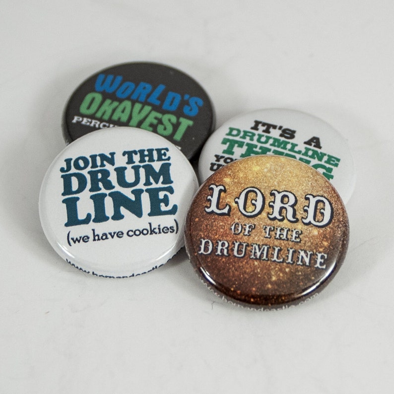 Drumline and Marching Band Music Pins Set of Four 1 Etsy