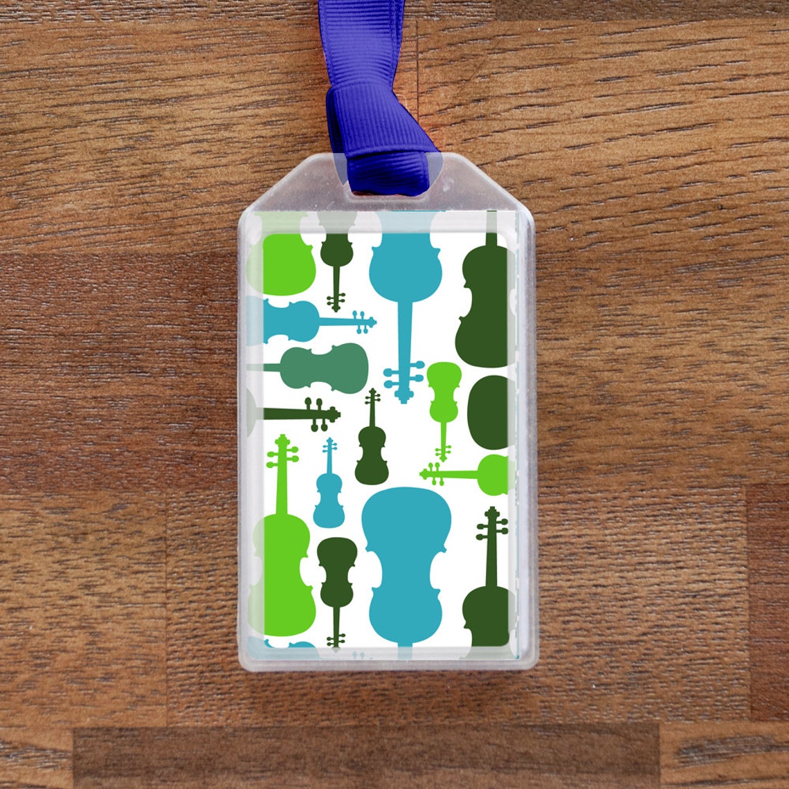 Violin Musical Instrument Case ID or Luggage Tag Blue and Etsy