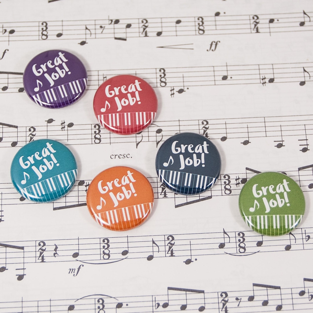 Piano Lesson Incentive Mini Buttons - Piano Teacher - Student Gift ...