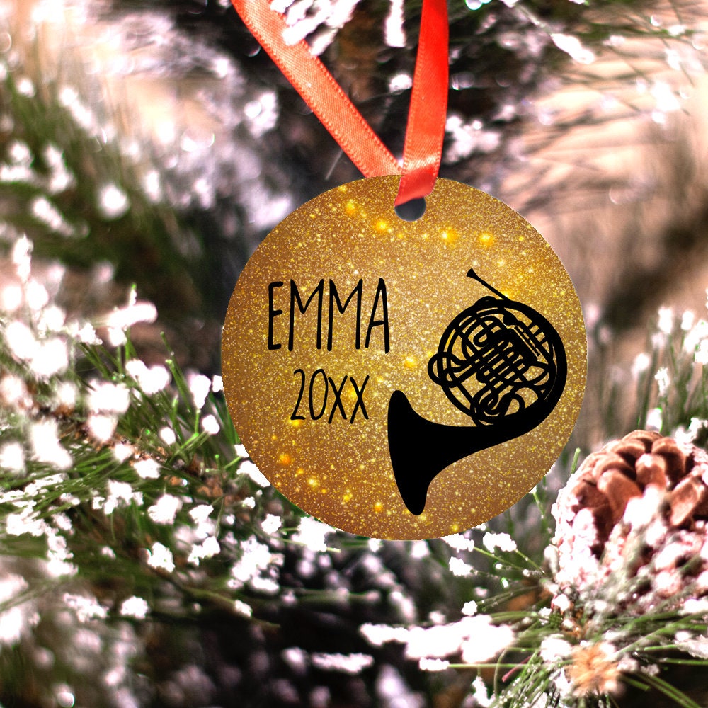 Personalized French Horn Ornament Musician Band Christmas Gift Etsy
