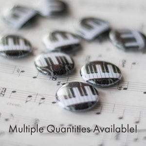 Cute Piano Mini 1" Pins Buttons | Musician Gift | Piano Teacher | Music Incentive