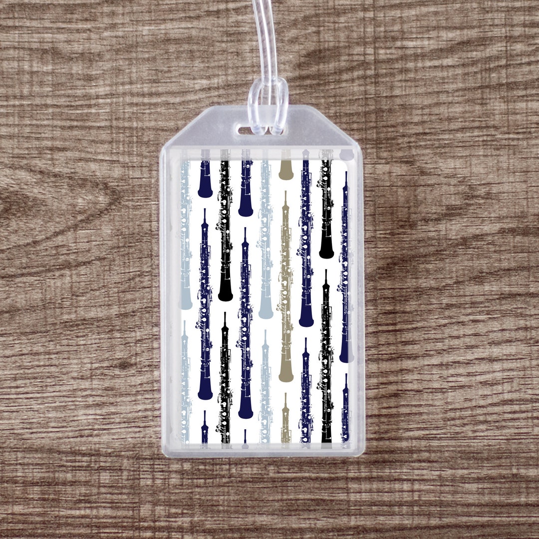 Custom Instrument Case Tags Oboe Luggage Tag or Instrument Case ID - Blue, Gray, and Black - Etsy