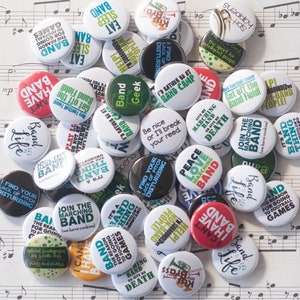 Marching Band Buttons for Your Whole Band | 1&quot; Size | Marching Band Music Gifts