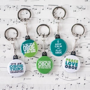 Oboe Schlüsselanhänger | Set von fünf Musik-Studentengeschenken | 1,25 &quot;Größe