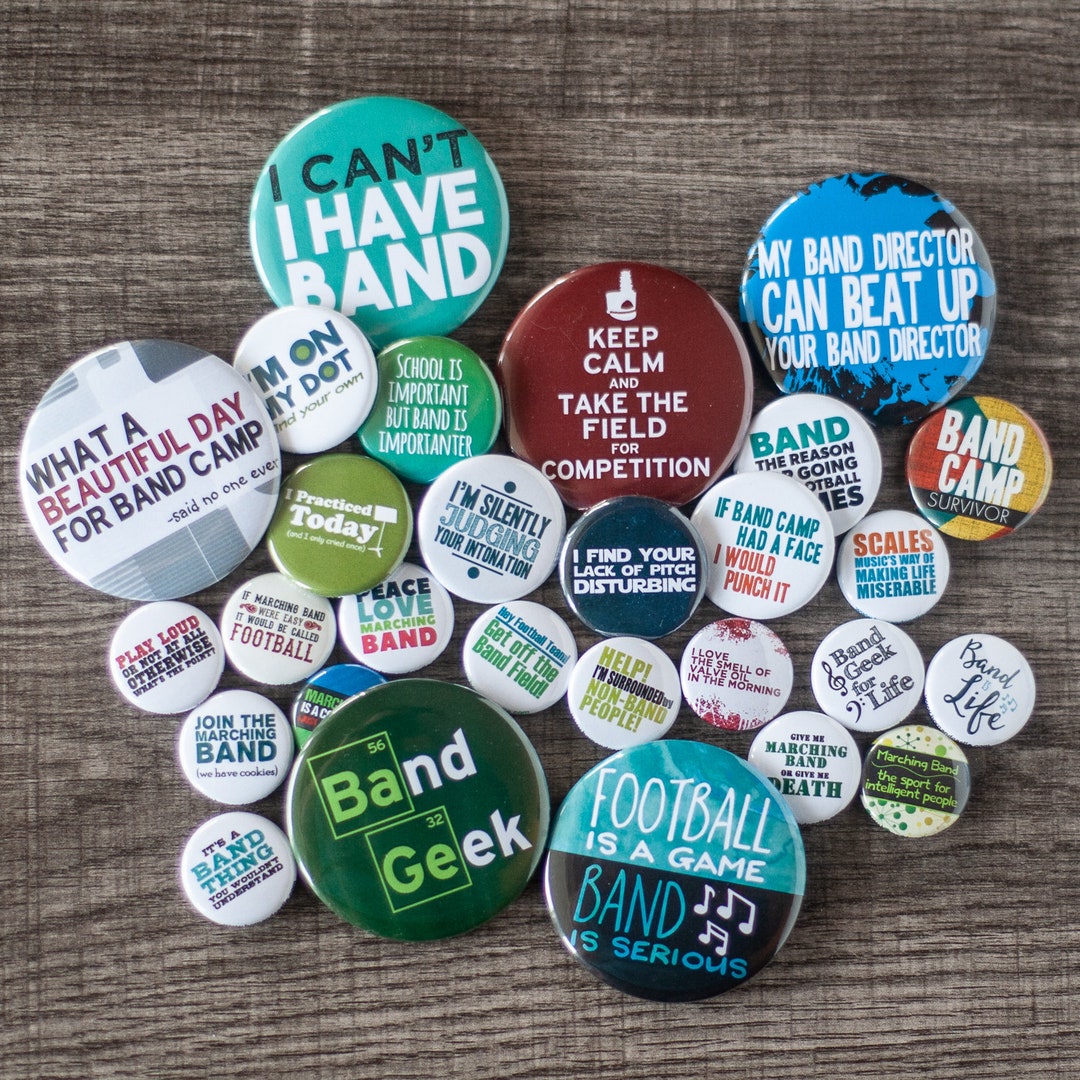 Marching Band Buttons Multi Size Set of 28 Marching Band and Music