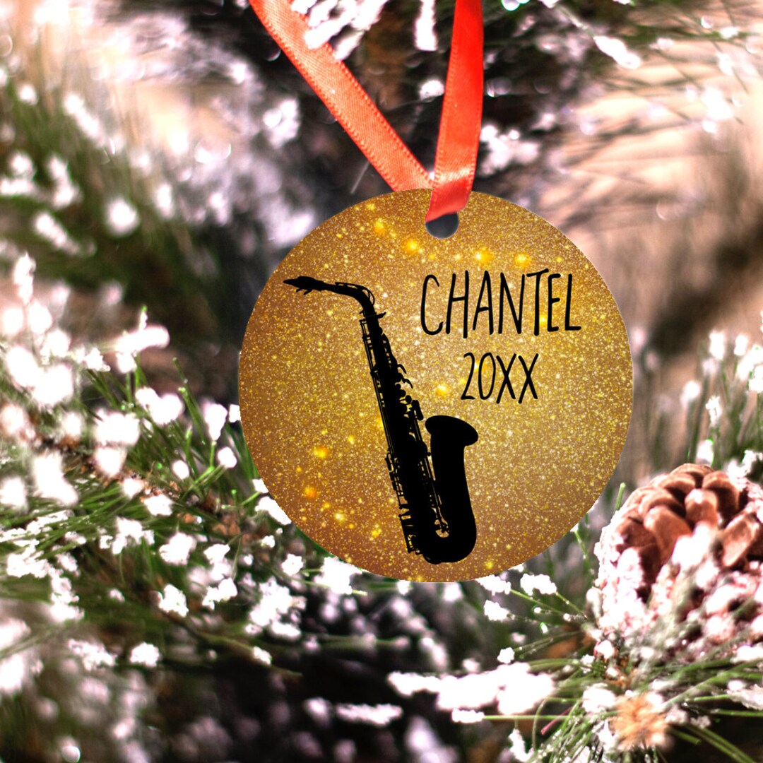 Personalized Saxophone Ornament Musician Band Christmas Gift Etsy