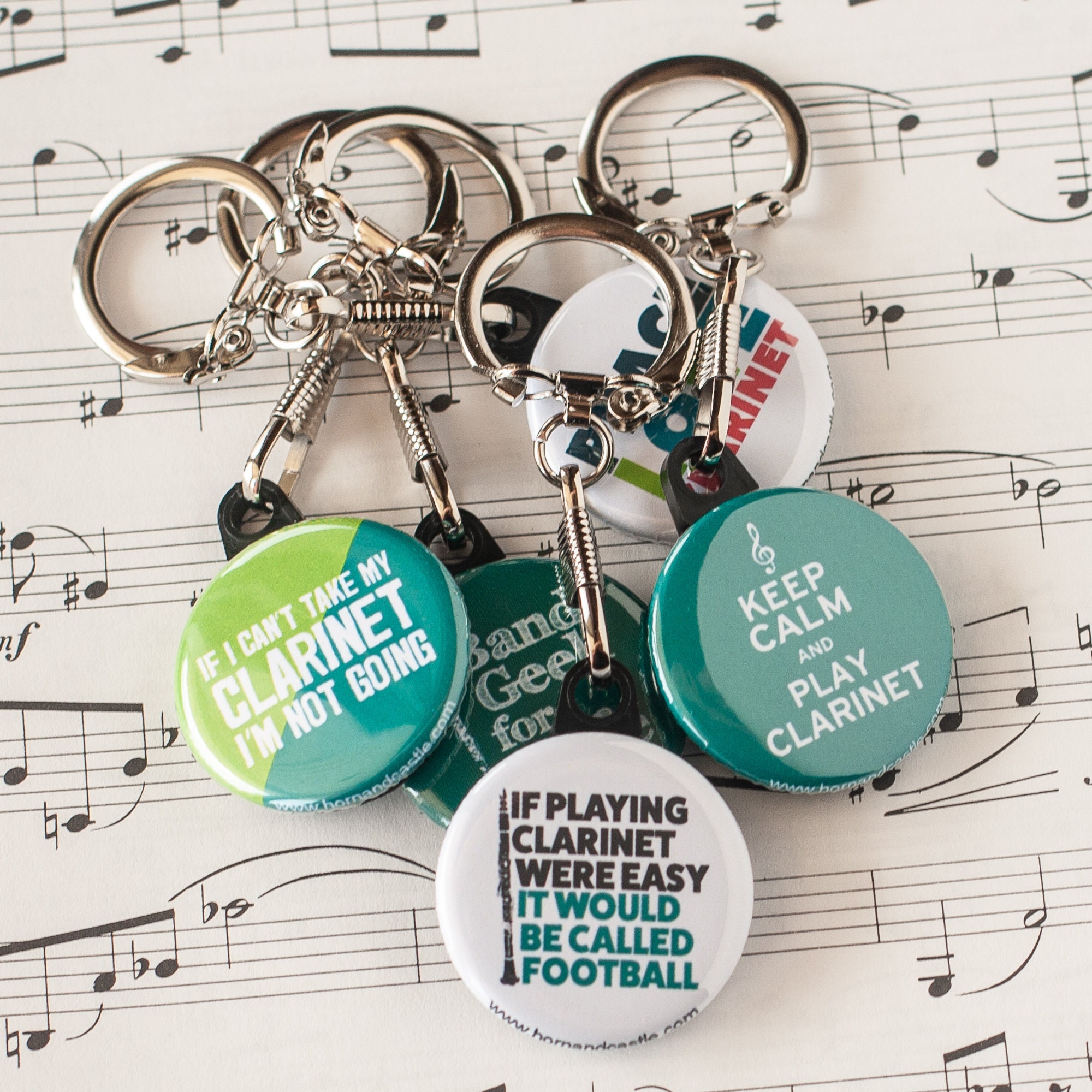 Clarinet Keychains | Set of Five Marching Band Music Themed Student ...