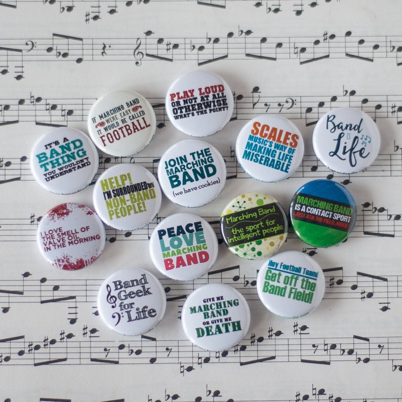 Marching Band Buttons Multi Size Set of 28 Marching Band and Etsy