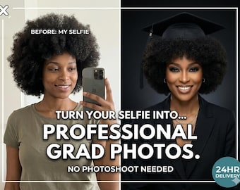 Turn your selfie into professional graduation photos—no photoshoot needed.