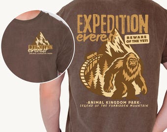Expedition Everest-T-shirt | Animal Kingdom Yeti Comfort Colors-shirt voor heren, dames en kinderen | Gezinsovereenkomst