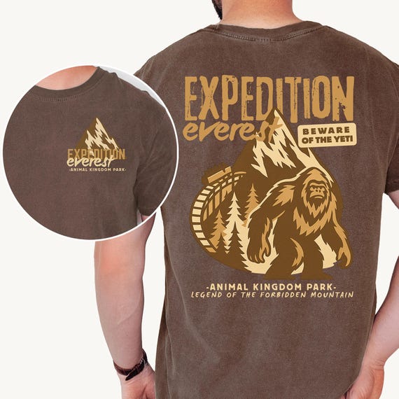 Expedition Everest Tee | Animal Kingdom Yeti Comfort Colors Shirt for Men, Women, & Kids | Family Matching
