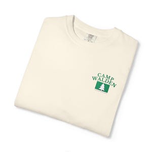 Embroidered Camp Walden Comfort Colors Shirt - Parent Trap Inspired T-Shirt - Retro Summer Camp Tee - Left Chest Design - Y2K Nostalgia Gift