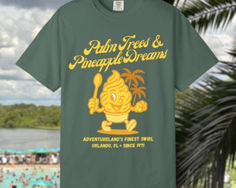 Koszulka Dole Whip Adventureland | Koszulka Retro Comfort Colors Snack dla parków Disneya