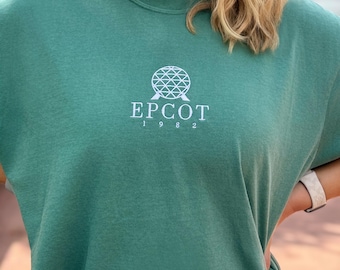 Embroidered Epcot Spaceship Earth Shirt | Comfort Colors Tee