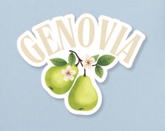 Genovia Pear Sticker: Princess Diaries Inspired Vinyl Decal