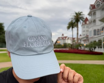 Embroidered Grand Floridian Inspired Hat, Florida resort hat, dad cap for disney trip