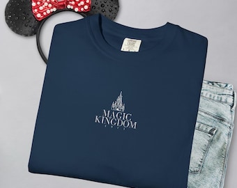 Embroidered Magic Kingdom Shirt: Comfort Colors Castle Tee
