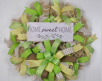 Home Sweet Home Everyday Door Wreath, Everyday Wreath, Front Door Décor,  Home Décor, Home Decoration, Everyday Wreath
