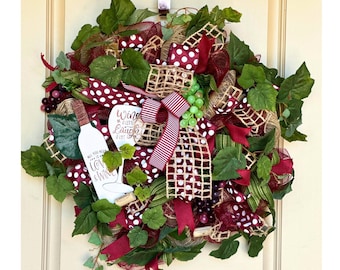 Handcrafted Wine Cork Wreath: Tuscan Grapevine Door Decor