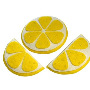 Set of 3 lemon slices wreath attachment or wall décor, faux lemon fruit, fake lemons for your summer front door decor, lemons