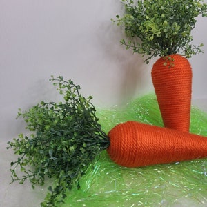 Large Orange Carrot for Wreath Attachments or Easter decor, Carrot, Chunky Carrot, Carrot with Greenery, Faux Carrot, Easter Decorations image 7