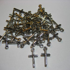 Cross With Jesus Image 18x8.5mm Pkg 50,Rosary,Rosary Supplies,Rosary Parts,Catholic Rosary,Rosary Supply,cross,catholic,religious,findings