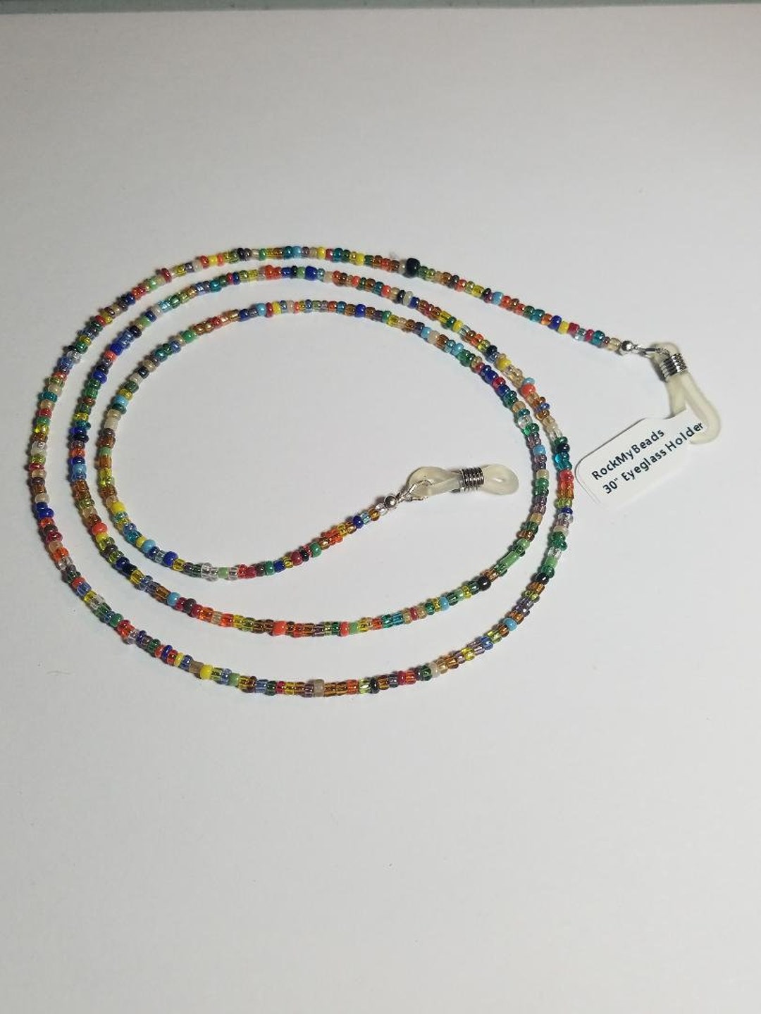 Bead Necklace-Eyewear Holder, Grey Mist