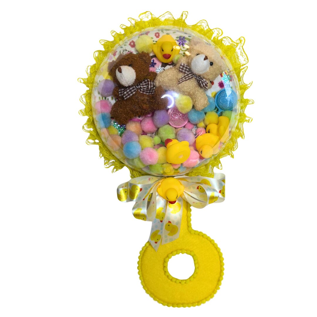 Gender Neutral Baby Rattle Wreath Attachment and Nursery Wall Decor ...