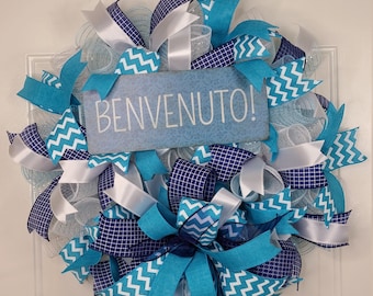 Benvenuto Door Wreath: Italian Welcome Home Decor