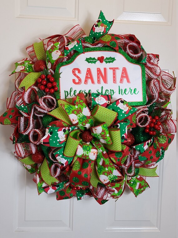 Happy Holidays Wreath, Christmas Wreath, Seasonal Wreath, Front