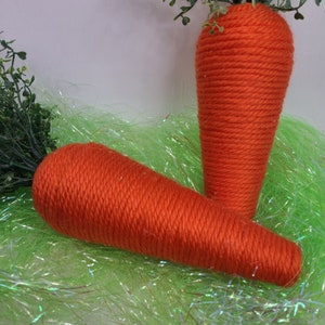 Large Orange Carrot for Wreath Attachments or Easter decor, Carrot, Chunky Carrot, Carrot with Greenery, Faux Carrot, Easter Decorations image 3