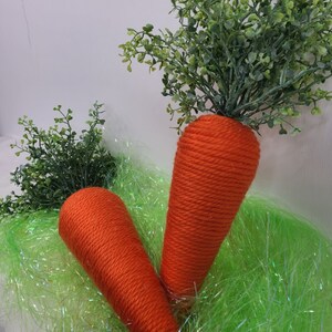 Large Orange Carrot for Wreath Attachments or Easter decor, Carrot, Chunky Carrot, Carrot with Greenery, Faux Carrot, Easter Decorations image 6