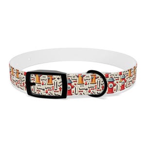 Cute Dog Collar with Fun Bone and Fire Hydrant Pattern