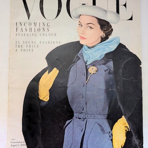 Vintage 1950 Vogue Magazine