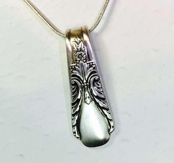 Art Deco Spoon Necklace 'Avalon' 1940, Silverware Jewelry