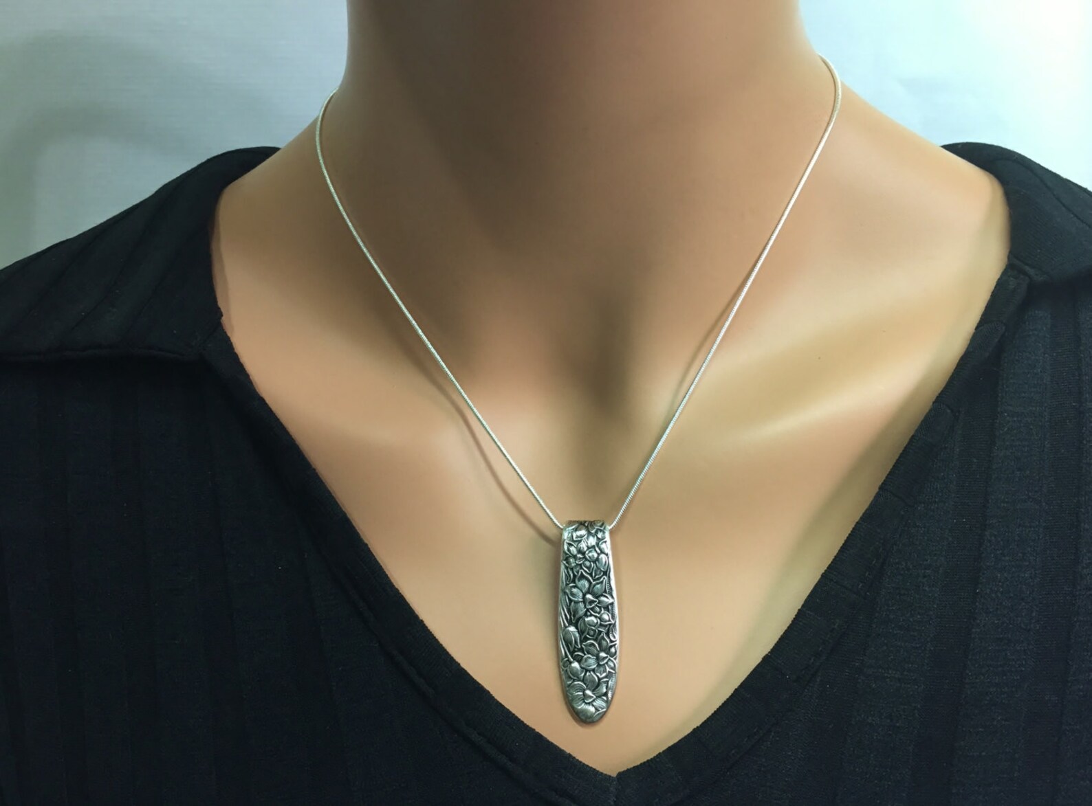 Vintage Spoon Necklace Spoon Pendant narcissus Etsy