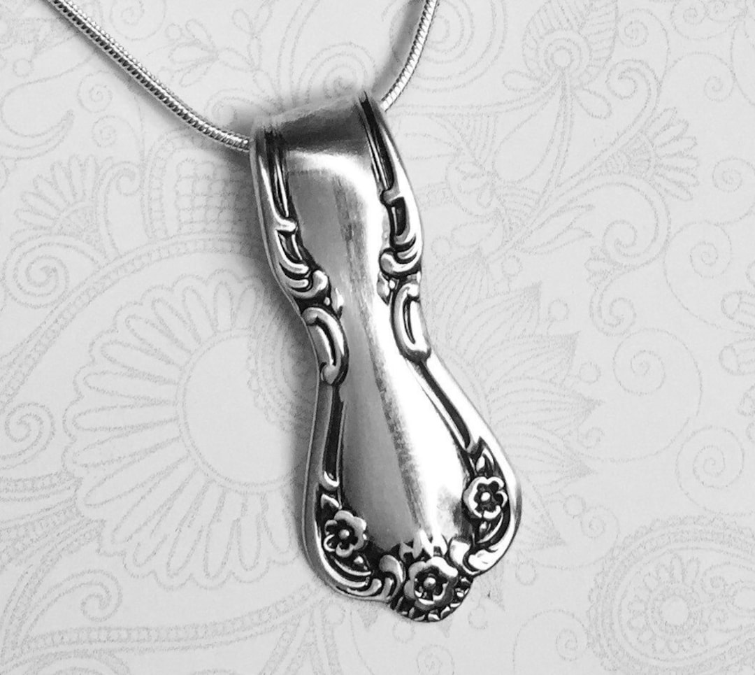 Spoon Necklace, Spoon Pendant, Silverware Jewelry, 'daybreak' 1952 Etsy