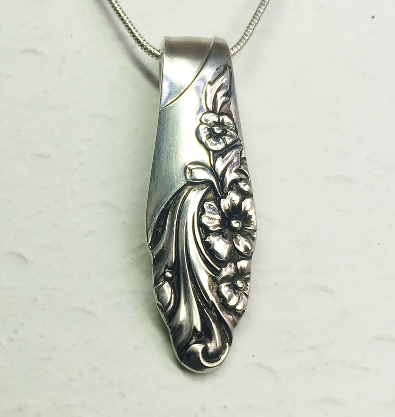 Spoon Handle Necklace Pendant Silverware Jewelry Etsy