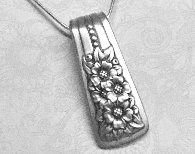 Spoon Necklace Spoon Handle Pendant 'silver Belle' Etsy